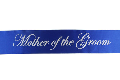 Sashes Hens Sash Party Electric Blue/Silver - Mother Of The Groom