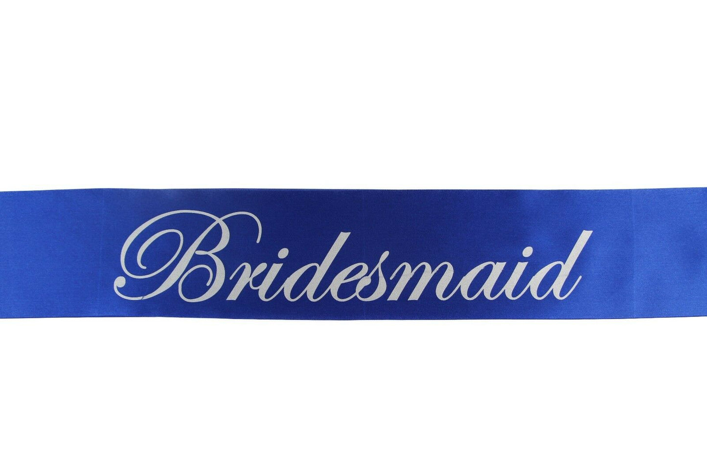 Sashes Hens Night Party Electric Blue/Silver - Bridesmaid