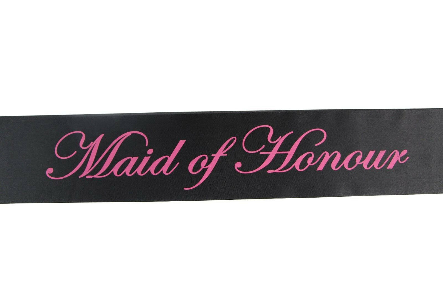 Sashes Hens Sash Party Black/Pink - Maid Of Honour