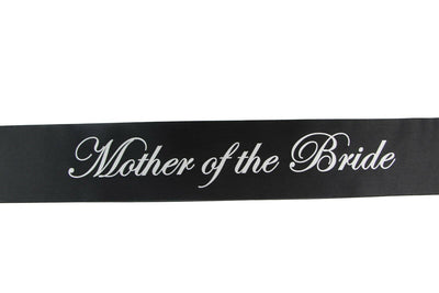 Sashes Hens Sash Party Bridal Black/Silver - Mother Of The Bride