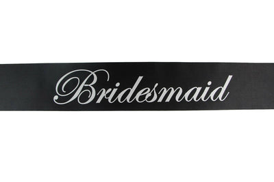 Sashes Hens Night Party Black/Silver - Bridesmaid