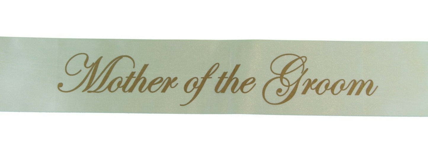 Sashes Hens Sash Party Ivory/Gold - Mother Of The Groom