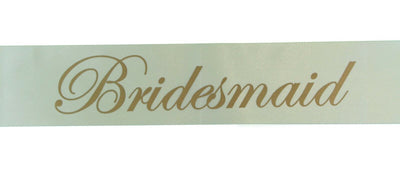 Sashes Hens Night Party Ivory/Gold - Bridesmaid