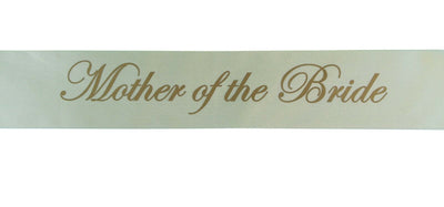 Sashes Hens Sash Party Bridal Ivory/Gold - Mother Of The Bride