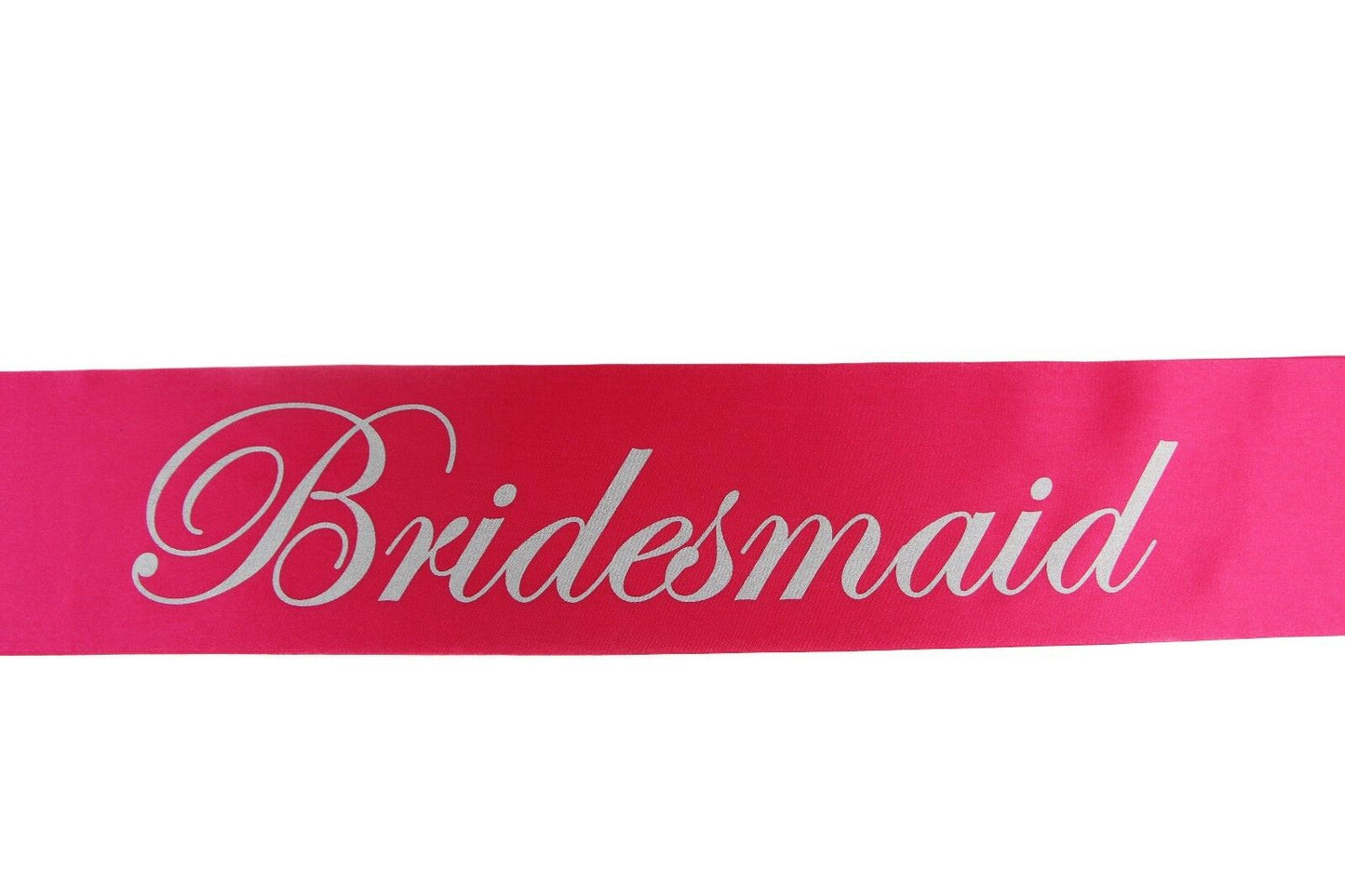 Sashes Hens Night Party Hot Pink/Silver - Bridesmaid