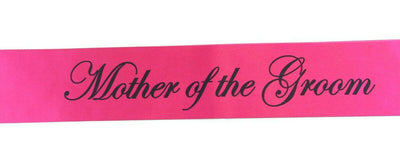 Sashes Hens Sash Party Hot Pink/Black - Mother Of The Groom