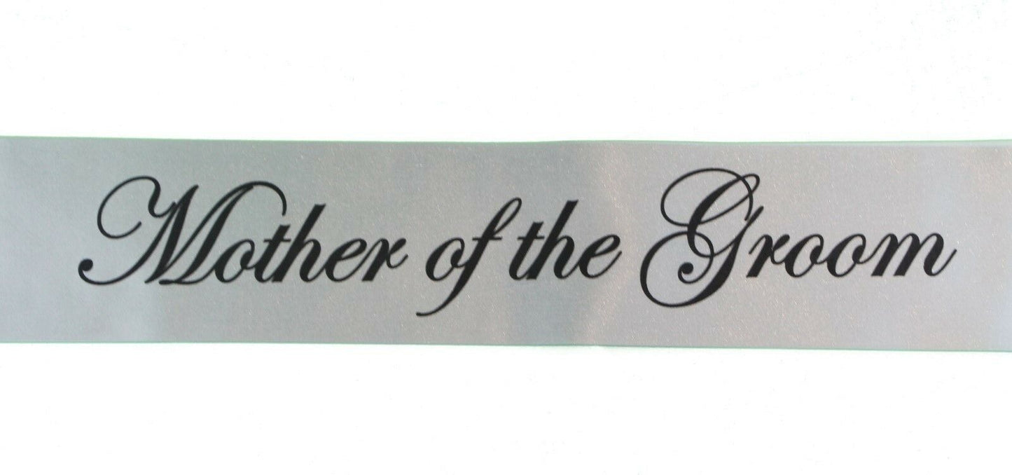 Sashes Hens Sash Party Silver/Black - Mother Of The Groom