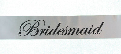 Sashes Hens Night Party Silver/Black - Bridesmaid