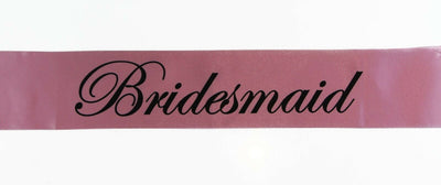 Sashes Hens Night Party Light Pink/Black - Bridesmaid