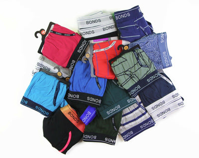 3 x Mens Bonds Fit Trunks Briefs Boxer Assorted Underwear