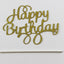 Happy Birthday Cake Topper Black Gold Silver Glitter Party Decorations Event