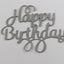 Happy Birthday Cake Topper Black Gold Silver Glitter Party Decorations Event