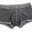 Authentic Bonds Mens Striped Fit Trunk Trunks Underwear Black Blue White Grey