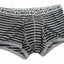 Authentic Bonds Mens Striped Fit Trunk Trunks Underwear Black Blue White Grey