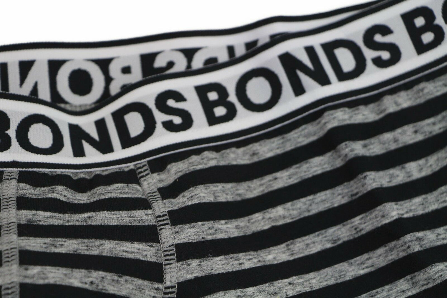 Authentic Bonds Mens Striped Fit Trunk Trunks Underwear Black Blue White Grey