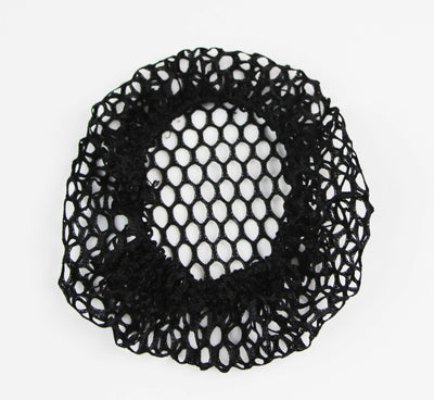 10 Pack X Elastic Hair Bun Net Womens Girls Black Stretch Wig Nets - Thick Nets