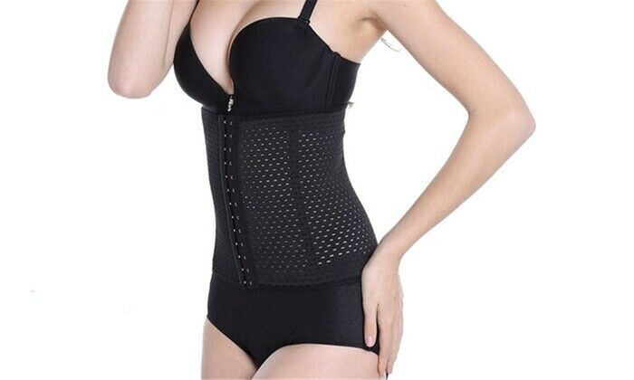 2 x Womens Waist Trainer - Underbust Corset Ladies Black Beige Hourglass