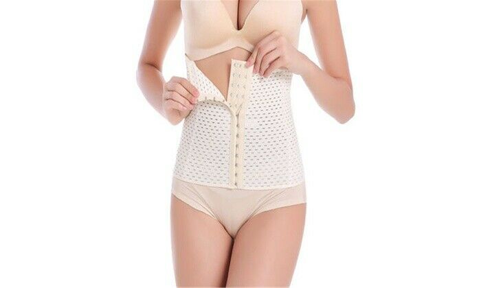 Womens Waist Cincher Trainer Black Or Beige Body Shaper Control Corset Boned