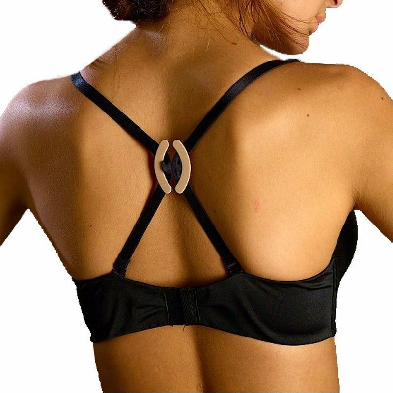 10 Pack X Bra Strap Cleavage Control Sports Racerback Singlet Clasp Holder Clips