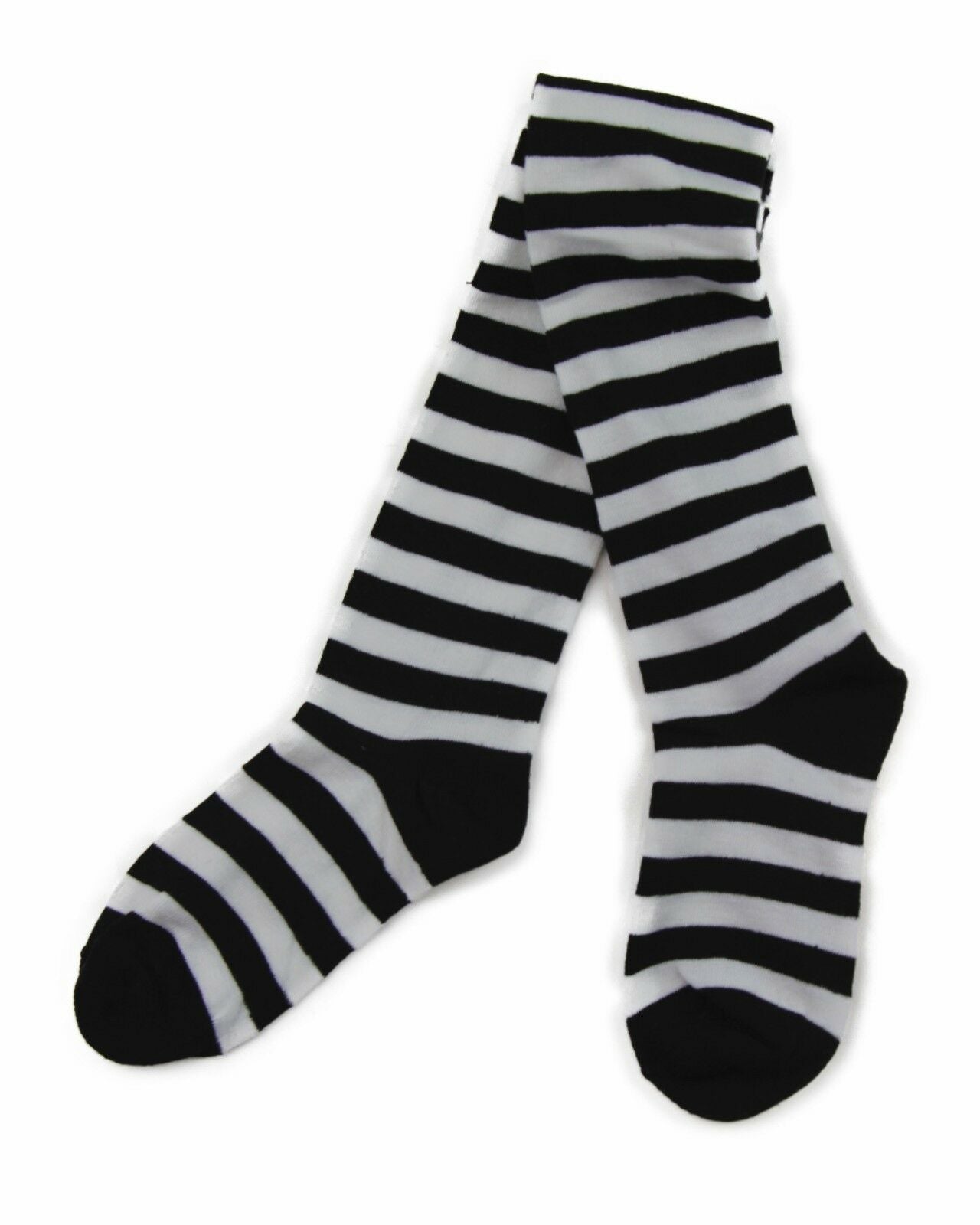 Over The Knee Socks Striped Stripe Costume Long Stockings Black White Red Blue