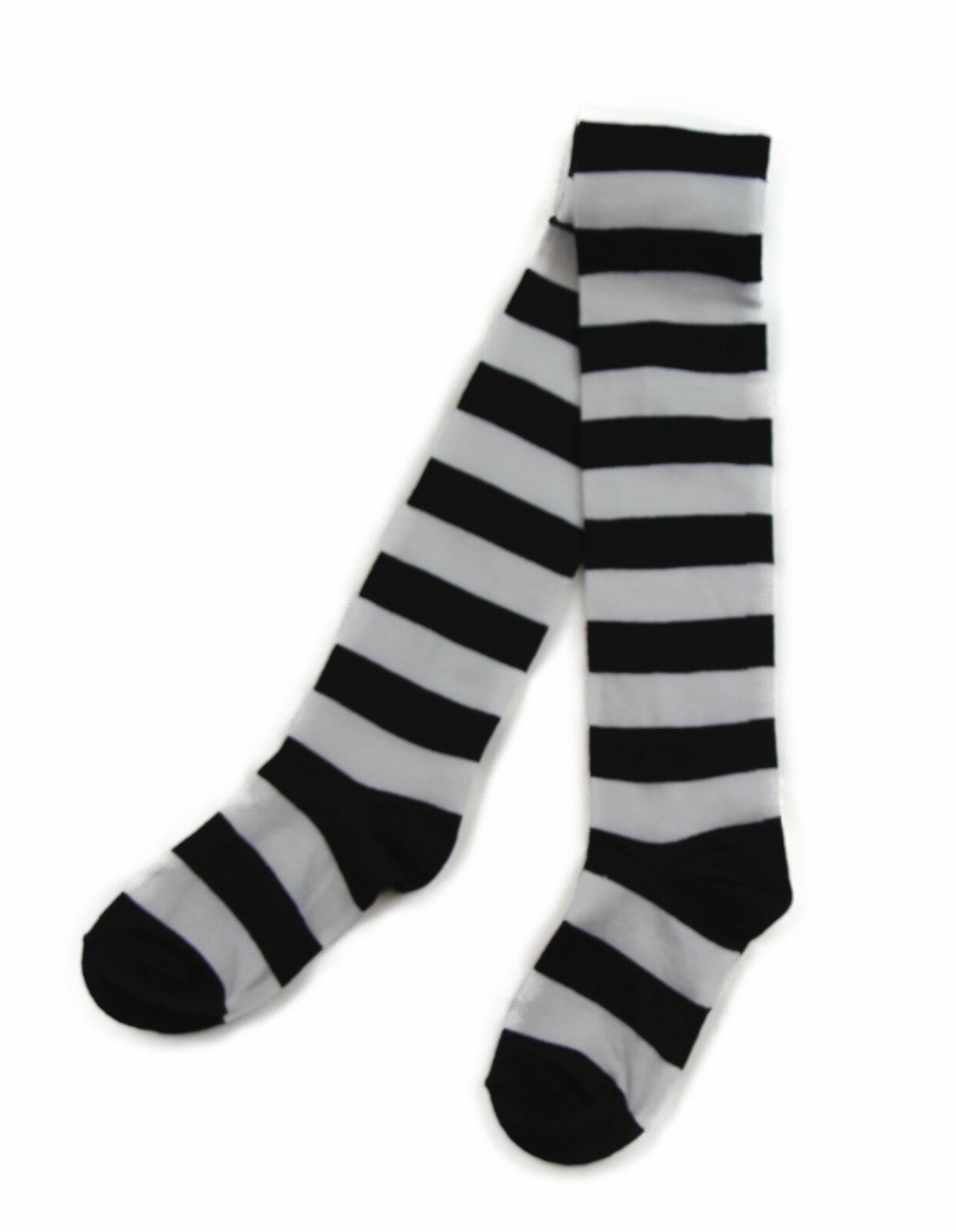 Over The Knee Socks Striped Stripe Costume Long Stockings Black White Red Blue