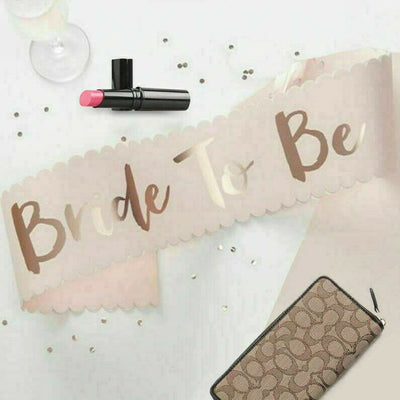 Wedding Sashes Rose Gold - Bride To Be