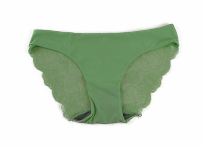 Womens Sexy Underwear With Lace Back Panties Undies Light Green Lingerie