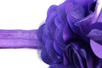 Baby Thin Headband Girl Newborn Toddler Hair Christening Party Flower Purple