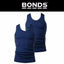 Mens Bonds Bulk 9 Pack Chesty Navy Blue Singlet Singlets Sz S M L Xl 2Xl 3Xl 4Xl