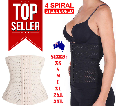 Ladies Corset Waist Trainer Tummy Belt Body Shaper Training Corset Trimmer