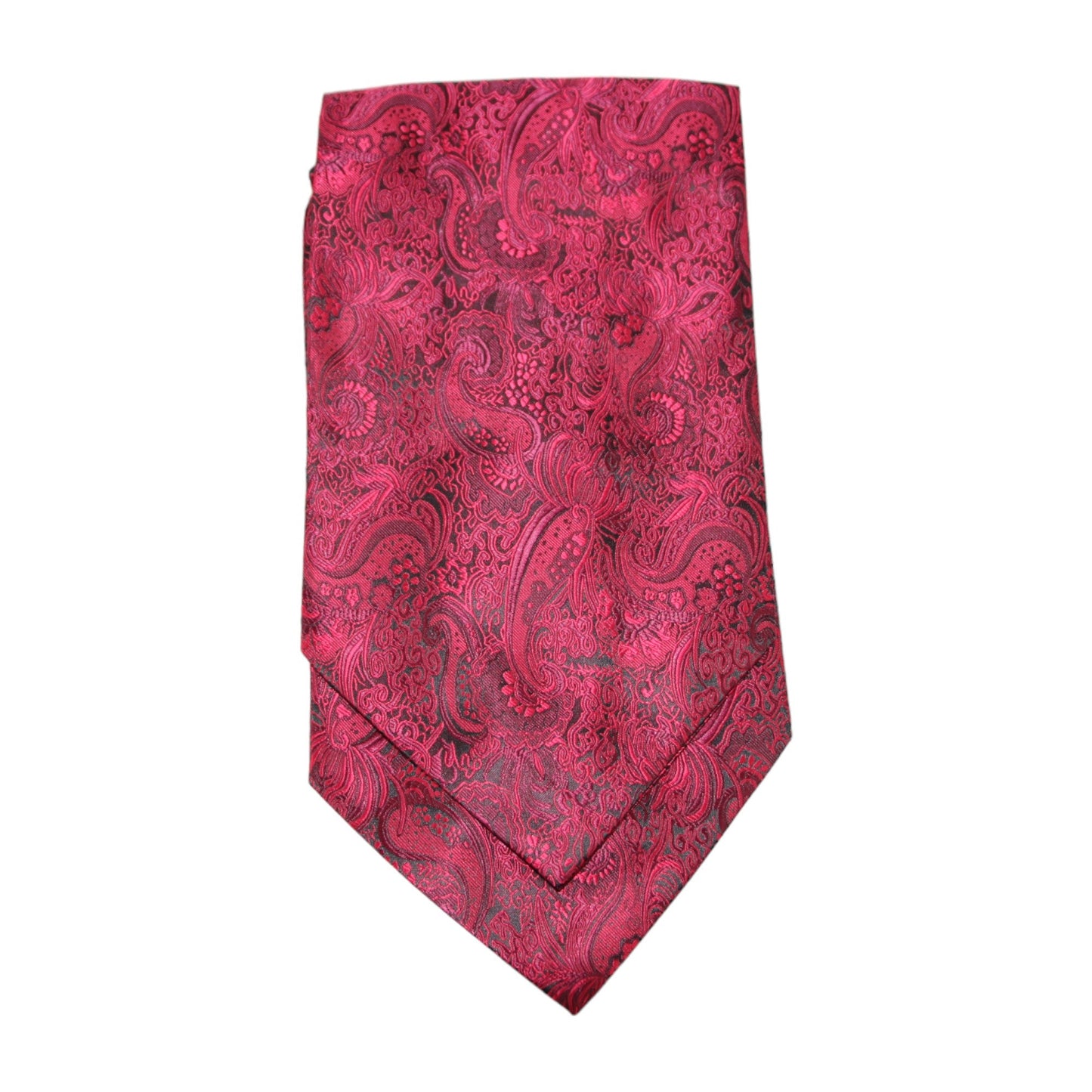 Mens Red & Black Paisley Cravat