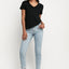 6 x Bonds Womens Originals Light Weight V Tee Cotton Tshirt Black