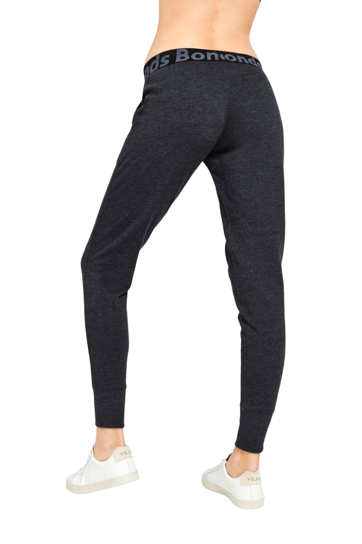 2 x Bonds Womens Essential Logo Charcoal Trackies