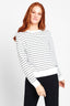 Bonds Womens Essential Stripe Pullover White Black