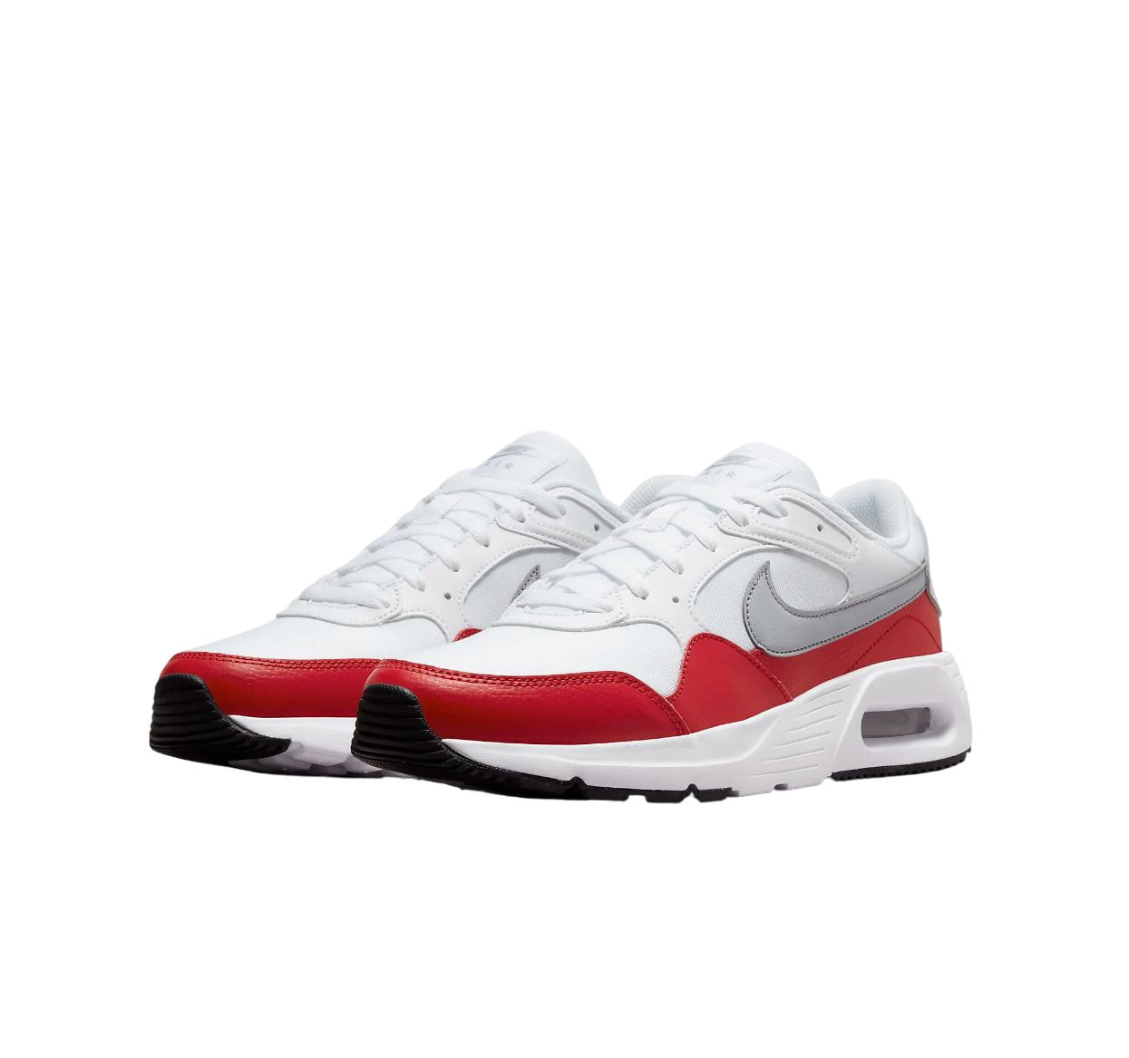 Mens Nike Air Max Sc White/Grey/Red Athletic Shoes