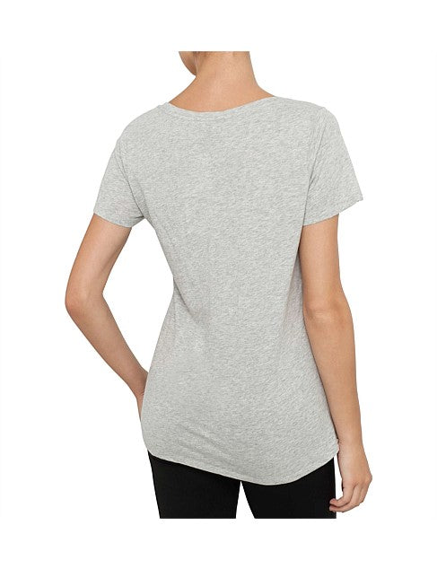 3 x Bonds Womens Scoop Neck Tee T-Shirt Top Cotton Black White Grey