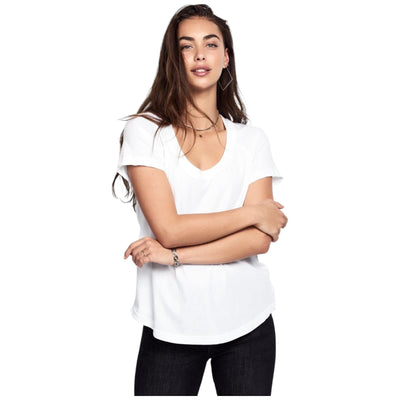 3 x Bonds Womens Scoop Neck Tee T-Shirt Top Cotton White