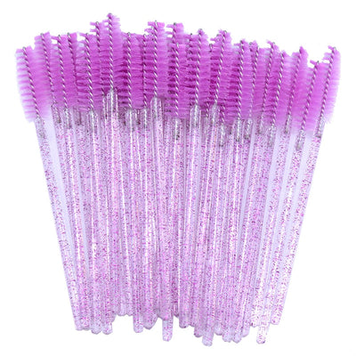 Miosh Disposable Eyelash Mascara Wands Spoolies 50PCS - Purple