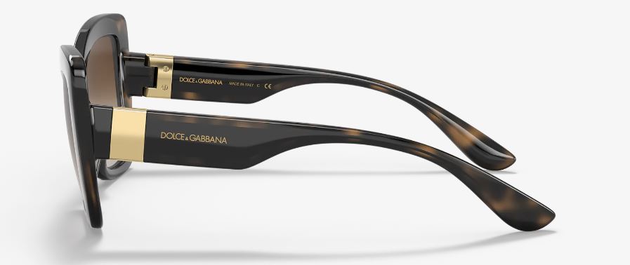 Womens Dolce & Gabbana Sunglasses Dg6170 Havana/Black/ Gradient Brown Sunnies