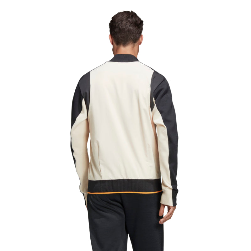 Adidas Mens Linen/Black Vrct Varsity Collegiate Zipup Jacket