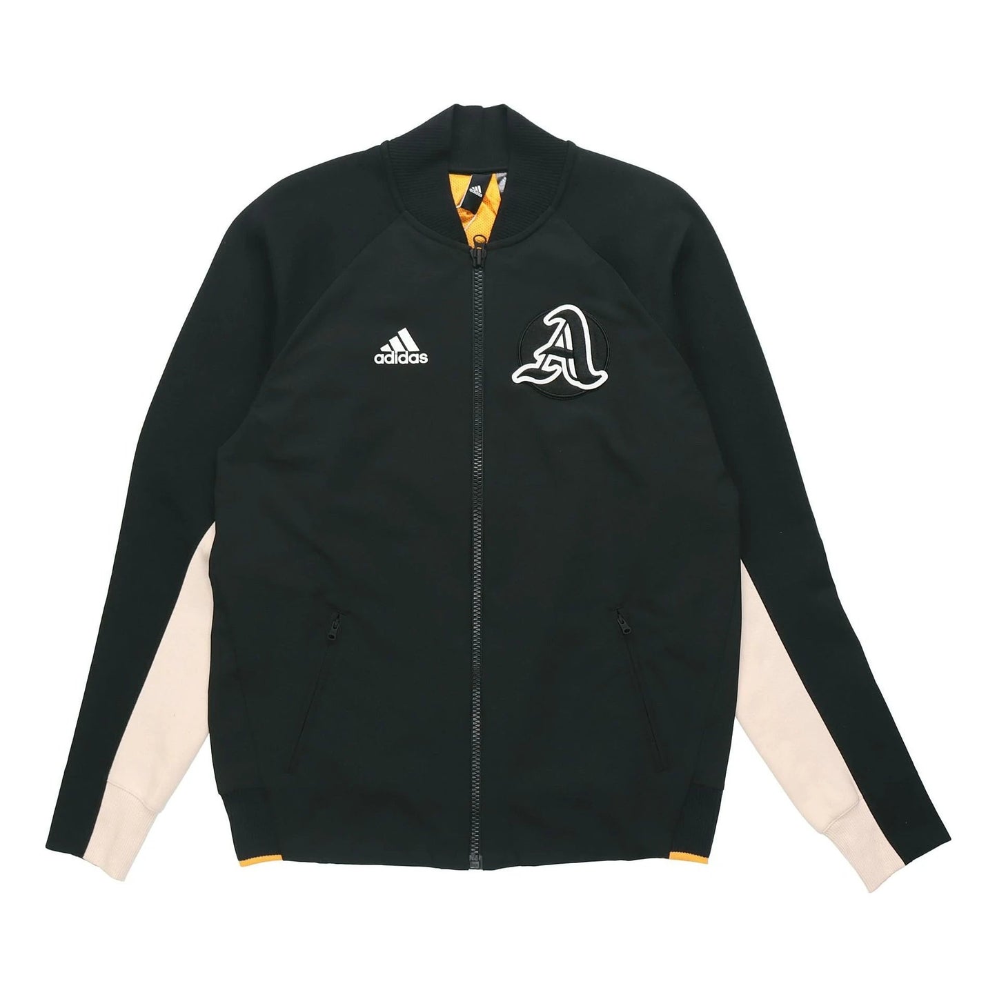 Adidas Mens Black/Black/Real Gold Vrct Comfy Collegiate Zipup Jacket