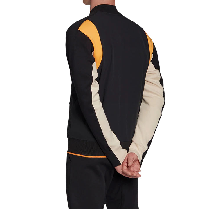 Adidas Mens Black/Black/Real Gold Vrct Comfy Collegiate Zipup Jacket