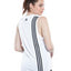 4 x Adidas Womens White/Black Mh 3-Stripes Active Training Tank Top