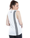 4 x Adidas Womens White/Black Mh 3-Stripes Active Training Tank Top