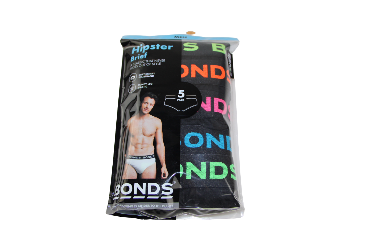 Mens Bonds 5 Pairs Hipster Brief Underwear Mens Briefs Size + Tracking