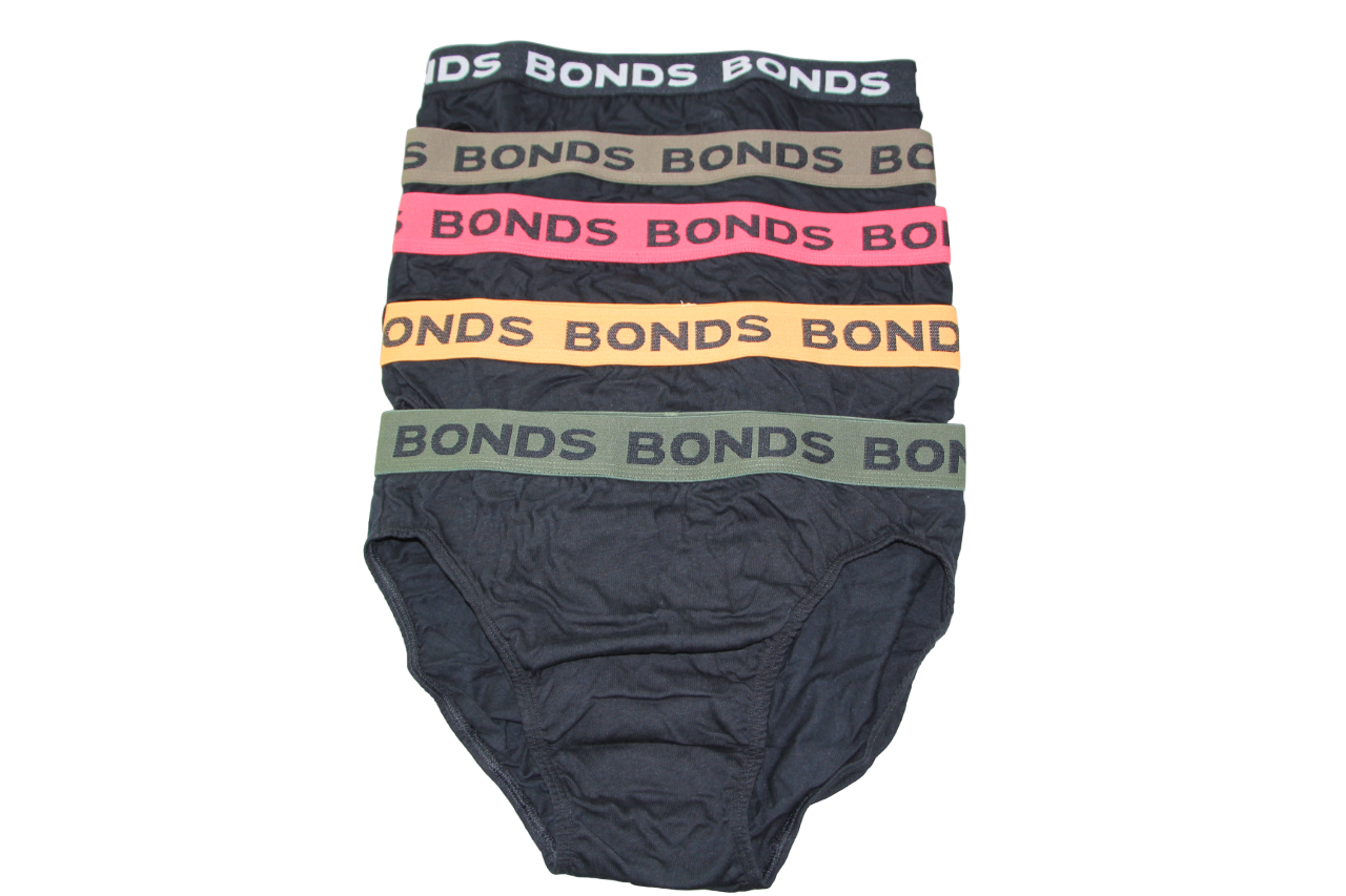 Mens Bonds 5 Pairs Hipster Brief Underwear Mens Briefs Size + Tracking