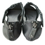 Womens Homyped Florence Black Sandals Slip On Shoes Flats