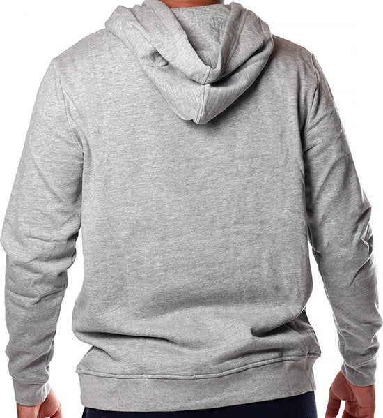 Mens Kappa Logo Tairiti Hooded Sweater 902 Pullover Hoodie Grey/Black