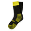 6 Pairs X Mens Explorer Original Cotton Crew Winter Tough Socks - Yellow/Black