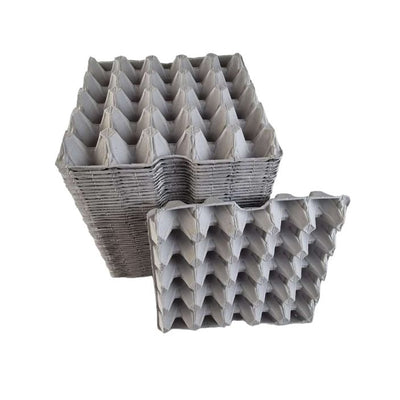 50 X Grey Pocket Egg Trays Cardboard Fillers For 20 Eggs